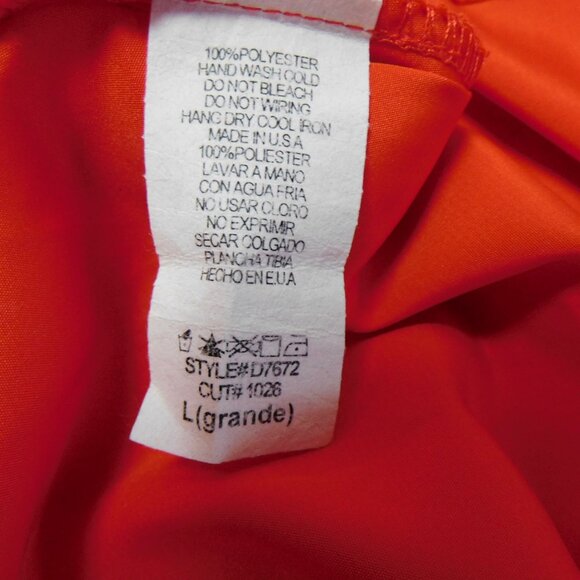 Women's Orange Dress Whisper Short Sleeves  Sz. L - Picture 7 of 7
